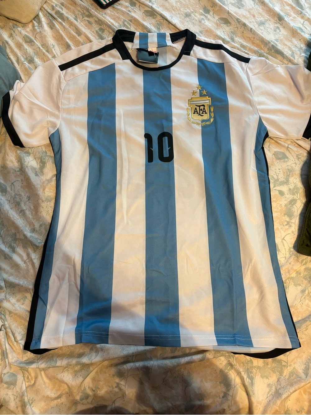 Argentina Blue & White Soccer Jersey #10 Messi